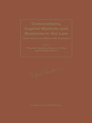 cover image of Corporations, Capital Markets ad Business in the Law